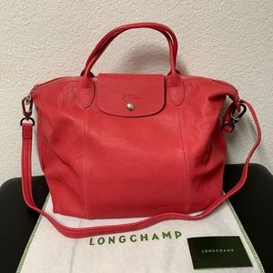 LONGCHAMP ❤️Authentic❤️ Medium Leather Le Pliage Cuir Tote